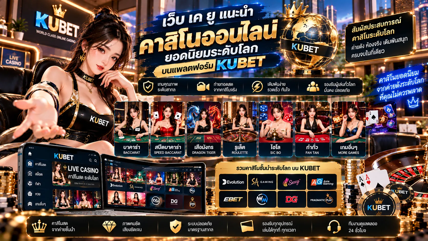 เว็บ เค ยู แนะนำ ค่า สิ โน ออนไลน์ ยอดนิยมระดับโลกบนแพลตฟอร์ม KUBET